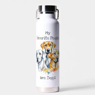 My Favourite People are Dogs Water Bottle