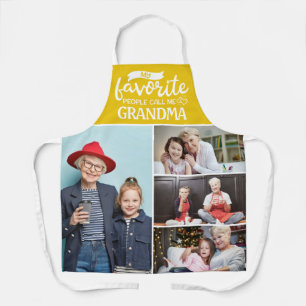 My favourite people call me  4 family photo collag apron