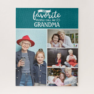 My favourite people call me  4 family photo collag jigsaw puzzle