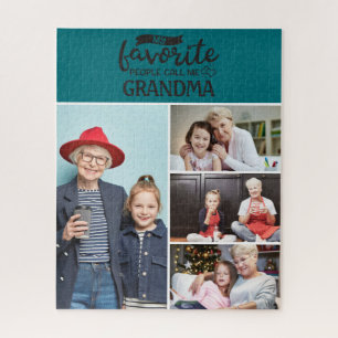 My favourite people call me 4 family photo collag jigsaw puzzle