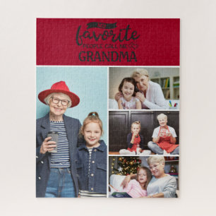 My favourite people call me  4 family photo collag jigsaw puzzle