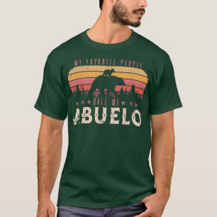 My Favourite People Call Me Abuelo Men Retro Bear T-Shirt