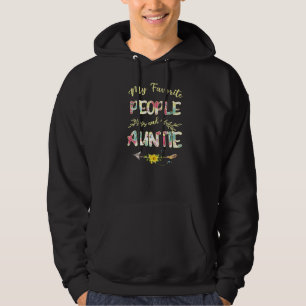 My Favourite People Call Me Auntie Floral Mothers Hoodie