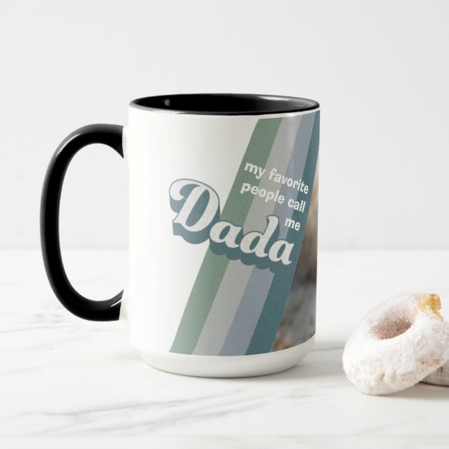 My Favourite People Call Me Dada Personalised Phot Mug (With Donut)