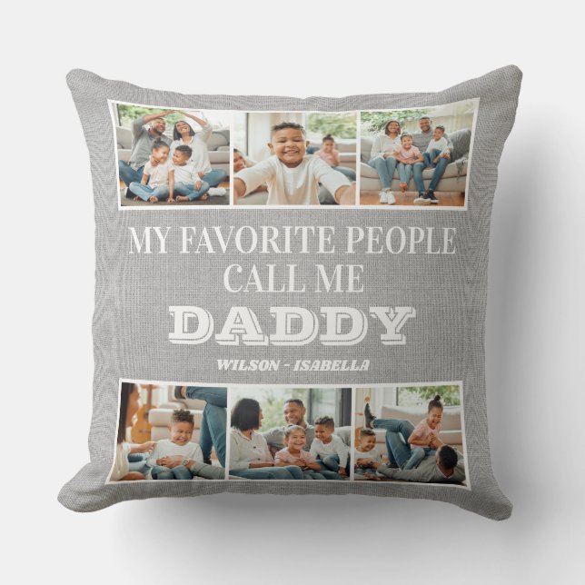 My Favourite People Call Me Daddy Father's Day Cushion (Front)