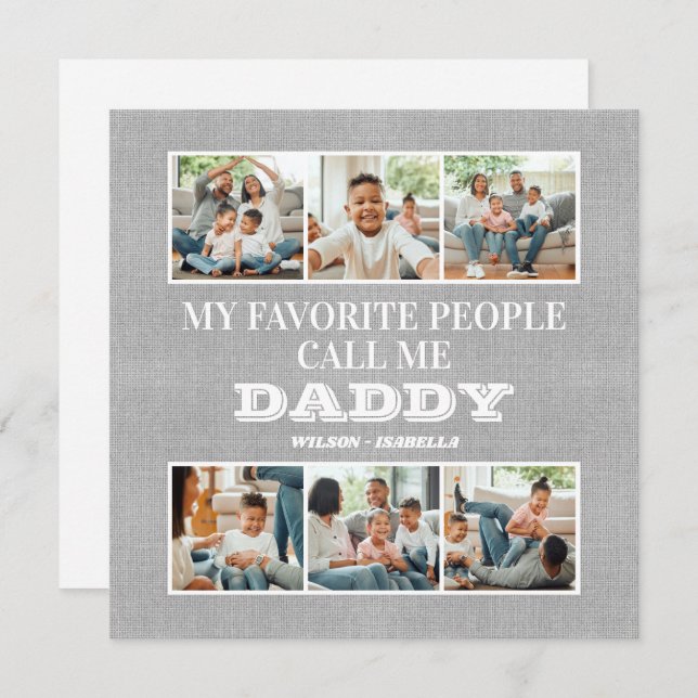 My Favourite People Call Me Daddy Father's Day Holiday Card (Front/Back)