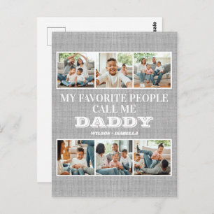 My Favourite People Call Me Daddy Father's Day Postcard