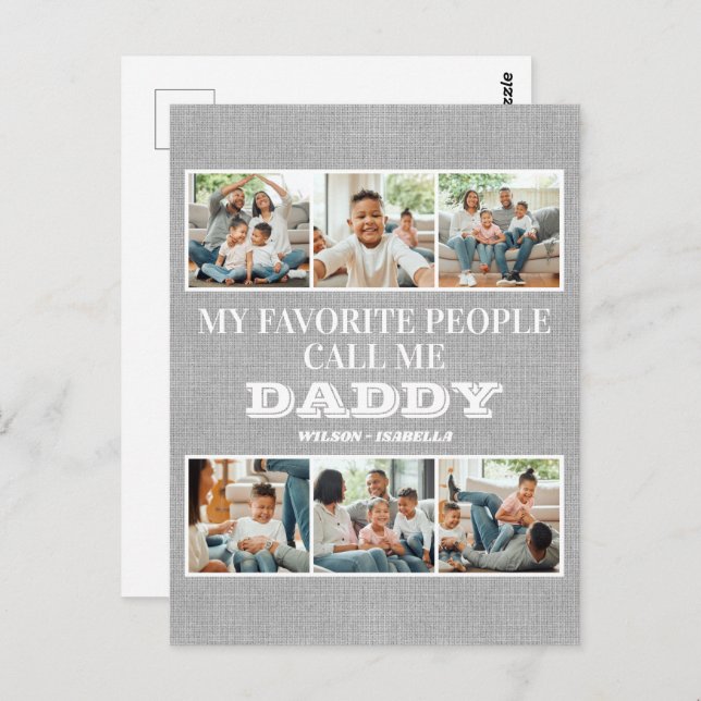 My Favourite People Call Me Daddy Father's Day Postcard (Front/Back)