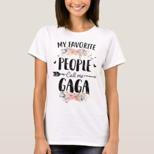 My Favourite People Call Me Gaga Flower Mother's D T-Shirt