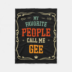 My Favourite People Call Me Gee Father&#; s Day Fleece Blanket