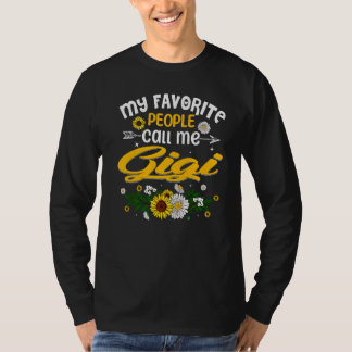 My Favourite People Call Me Gigi Sunflower Mothers T-Shirt
