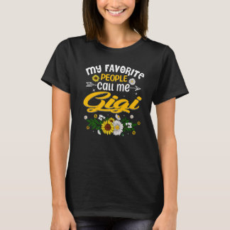 My Favourite People Call Me Gigi Sunflower Mothers T-Shirt
