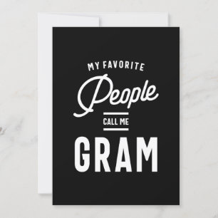 My Favourite People Call Me Gram Invitation