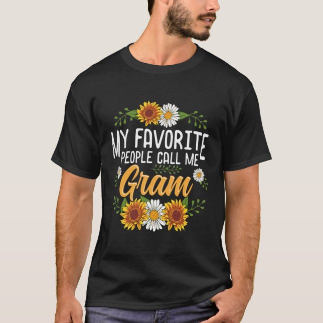 My Favourite People Call Me Gram Thanksgiving3754p T-Shirt (Front)