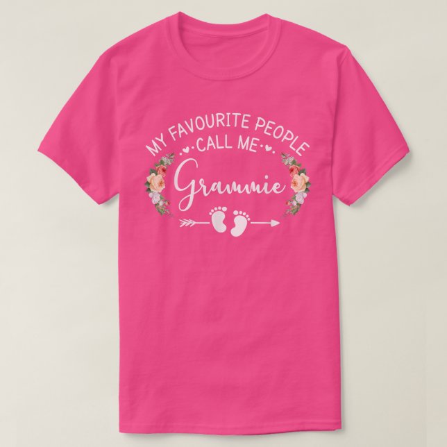 My Favourite People Call Me Grammie Women Flower G T-Shirt (Design Front)