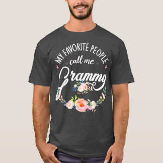 My Favourite People Call Me Grammy Floral Grandma T-Shirt