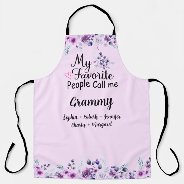 My Favourite People Call Me Grammy | Grandkids Nam Apron (Front)
