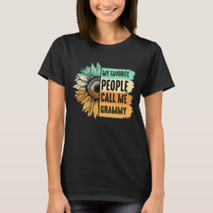 My Favourite People Call Me Grammy Sunflower Mothe T-Shirt