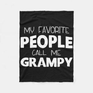 My Favourite People Call Me Grampy Funny Cool Fleece Blanket