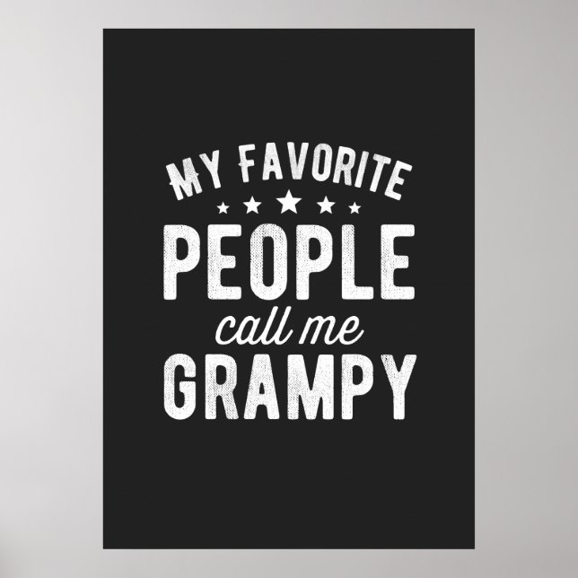 my favourite people call me grampy poster (Front)