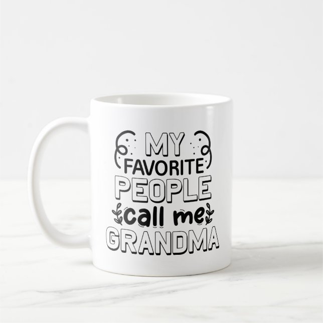 My Favourite People Call Me Grandma Coffee Mug (Left)