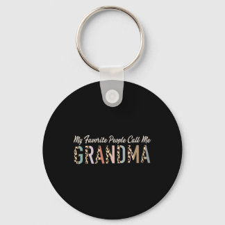 My Favourite People Call Me Grandma Gifts Leopard  Key Ring