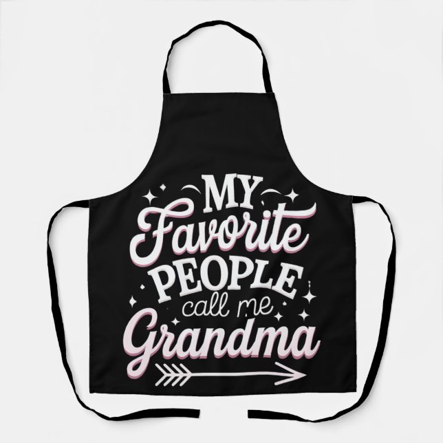 My Favourite People Call Me Grandma Mother’s Day Apron (Front)
