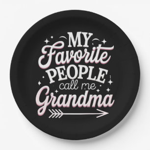 My Favourite People Call Me Grandma Mother’s Day Paper Plate