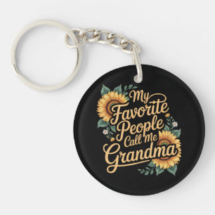 My Favourite People Call Me Grandma Mother's Day Key Ring