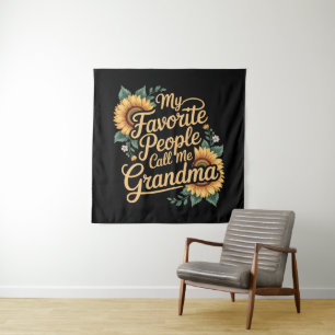 My Favourite People Call Me Grandma Mother's Day Tapestry