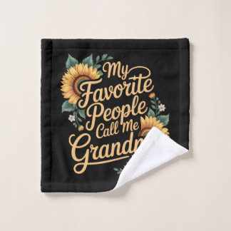 My Favourite People Call Me Grandma Mother's Day Wash Cloth