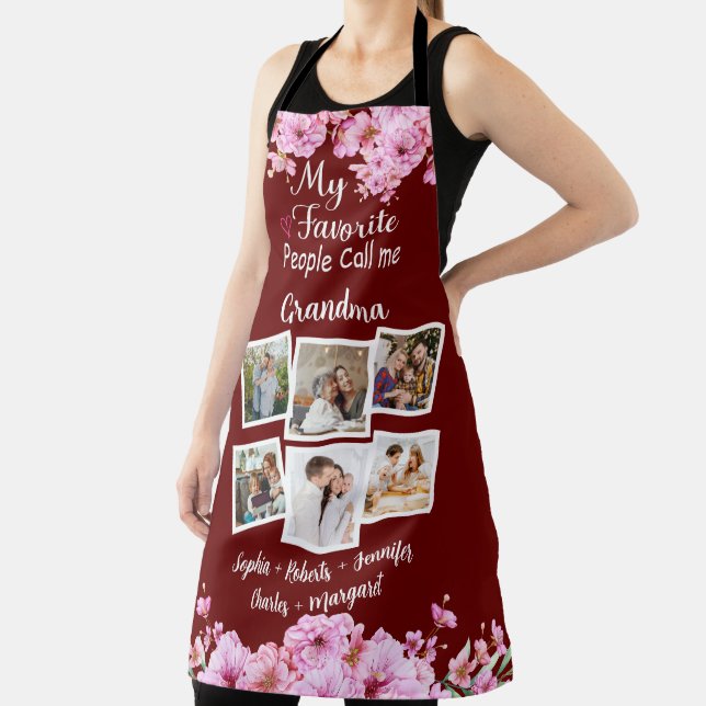 My Favourite People Call Me Grandma, Names & photo Apron (Insitu)