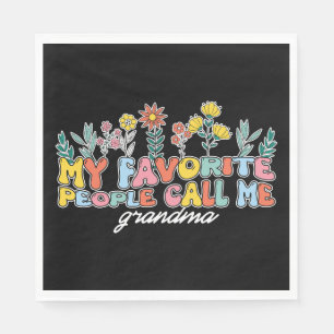 My Favourite People Call Me Grandma Napkin