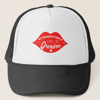 My favourite people call me grandma (red) trucker hat
