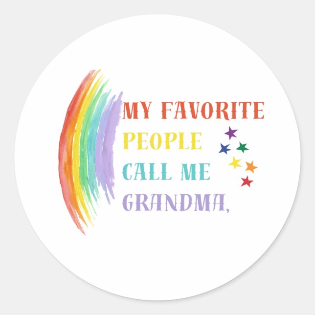 My Favourite People Call Me Grandma Sticker (Front)