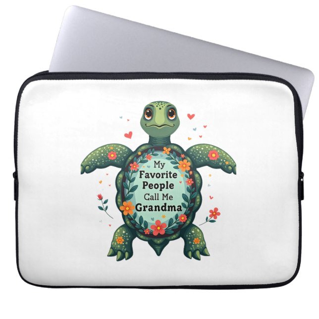 My Favourite People Call Me Grandma Turtle - Grand Laptop Sleeve (Front)