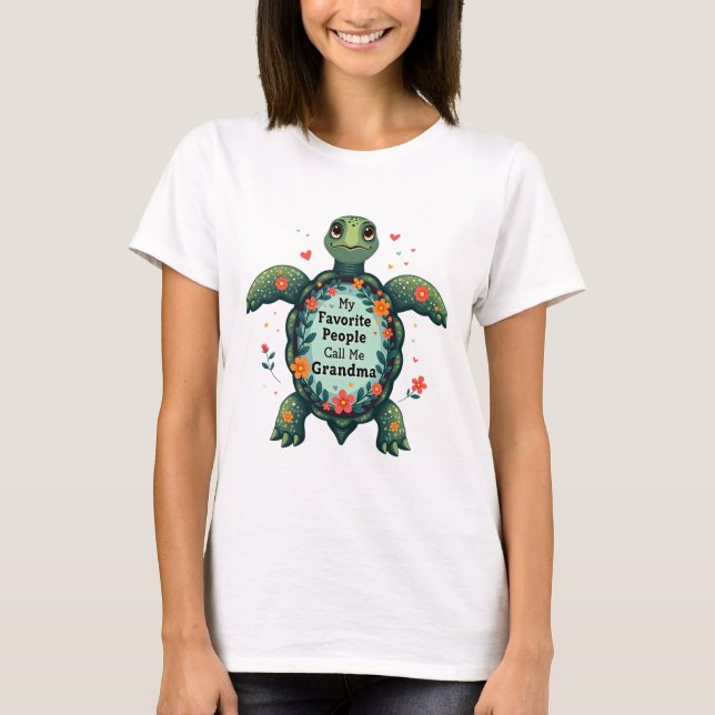 My Favourite People Call Me Grandma Turtle - Grand T-Shirt (Front)