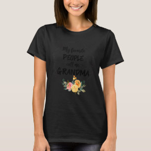 My Favourite People Call Me Grandma Women Flower G T-Shirt