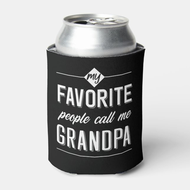 My Favourite People Call Me Grandpa Can Cooler (Can Front)