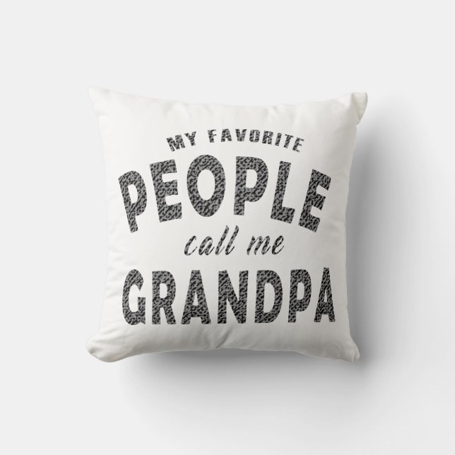 My Favourite People call Me Grandpa Cushion (Front)