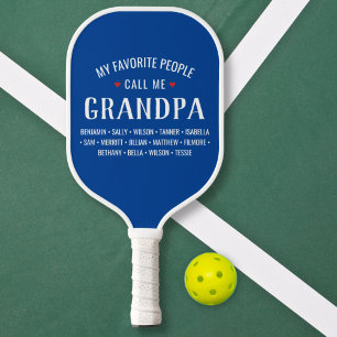 My Favourite People Call Me Grandpa Custom Pickleball Paddle