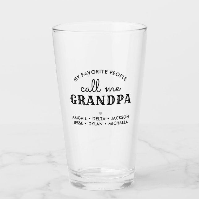 My Favourite People Call Me Grandpa/Grampa/Other Glass (Front)