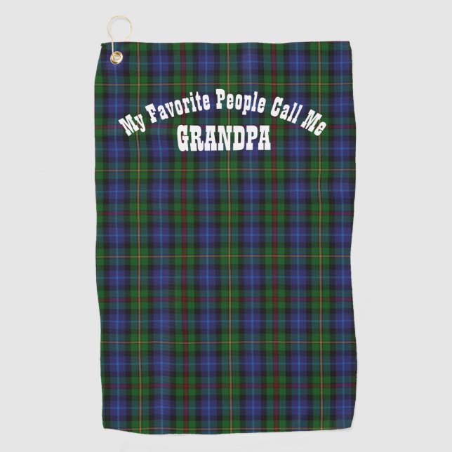 My Favourite People Call Me GRANDPA Grandfather Golf Towel (Front)
