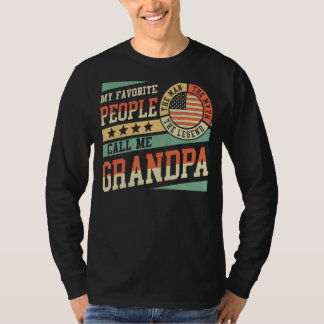 My Favourite People Call Me Grandpa Men Vintage Gr T-Shirt