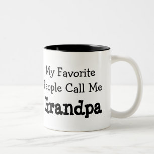 My Favourite People Call Me Grandpa Two-Tone Coffee Mug