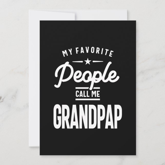 My Favourite People Call Me Grandpap Thank You Card (Front)