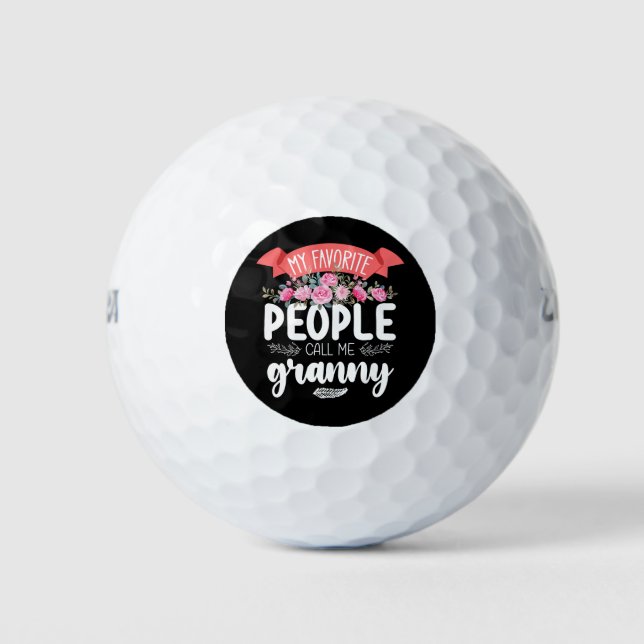 My Favourite People Call Me Granny Mother's Day Golf Balls (Front)