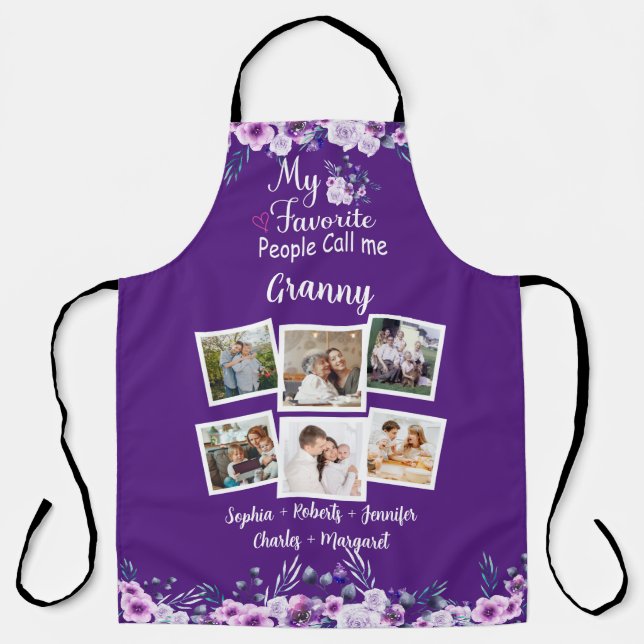 My Favourite People Call Me Granny, Names & photos Apron (Front)
