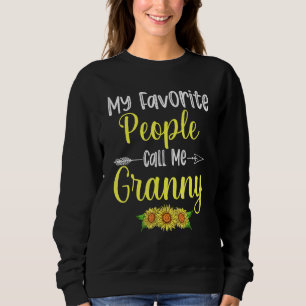 My Favourite People Call Me Granny Sunflower Mothe Sweatshirt