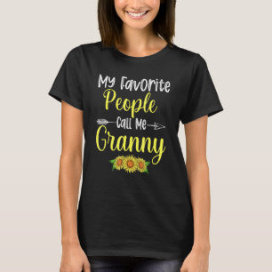 My Favourite People Call Me Granny Sunflower Mothe T-Shirt